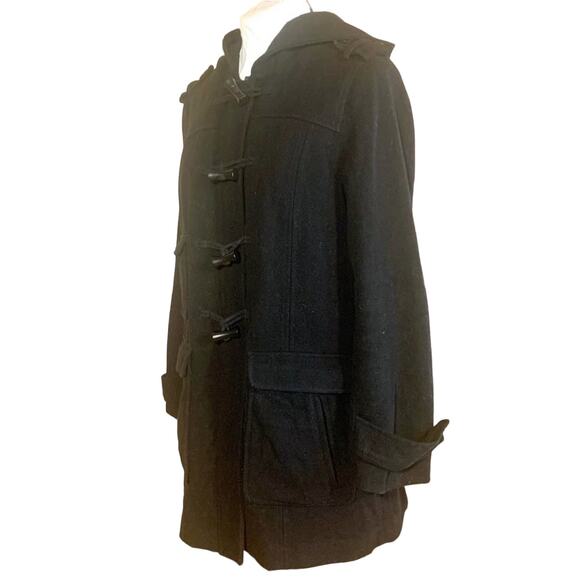 VTG Y2K GAP Recycled Wool Toggle Coat Womens SZ M Midi Minimalist Winter Warm - Picture 3 of 11